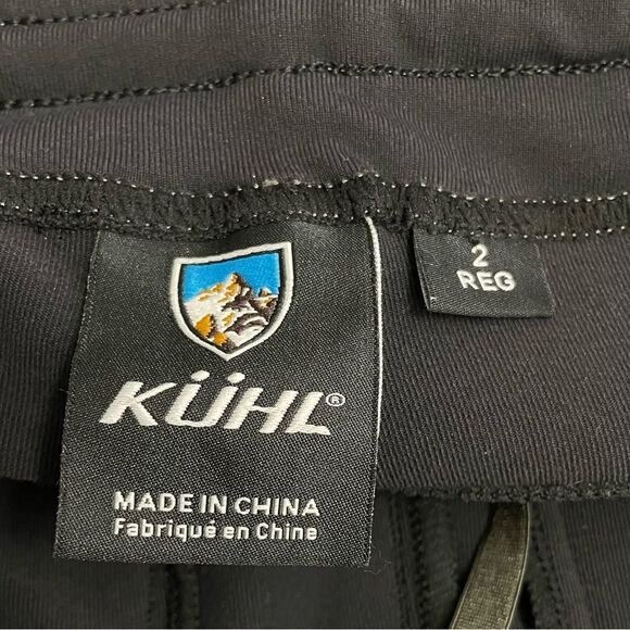 Kuhl Black Stretch Knit Slim Straight Pull On Hiking Athleisure Pants Size 2 - Picture 7 of 9